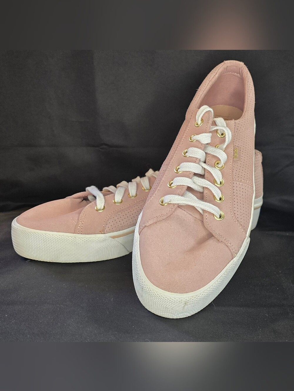 Keds Jump Kick Duo Mauve Perforated Suede Platform Sneakers